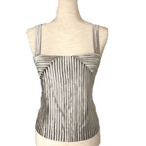 Sigrid Olsen Silver Crop Top Tank